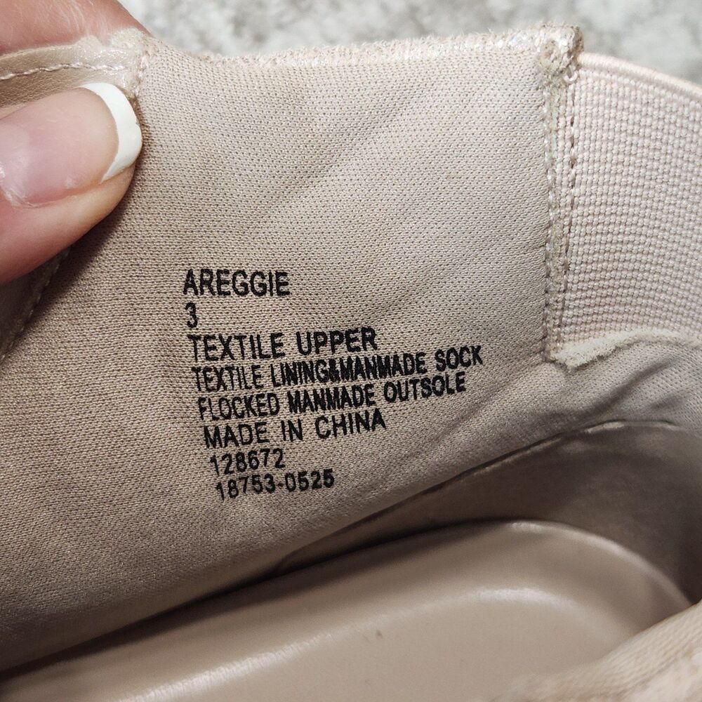 Steve Madden girls Adaptive Reggie iridescent beige wedge sneakers size 3 youth - Picture 2 of 12